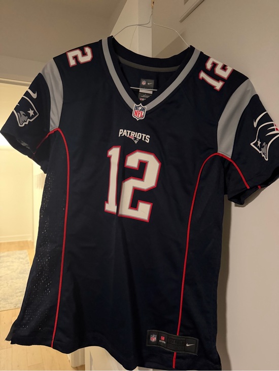NFL Other - NFL Patriots ladies size large Navy #12 Football Jersey